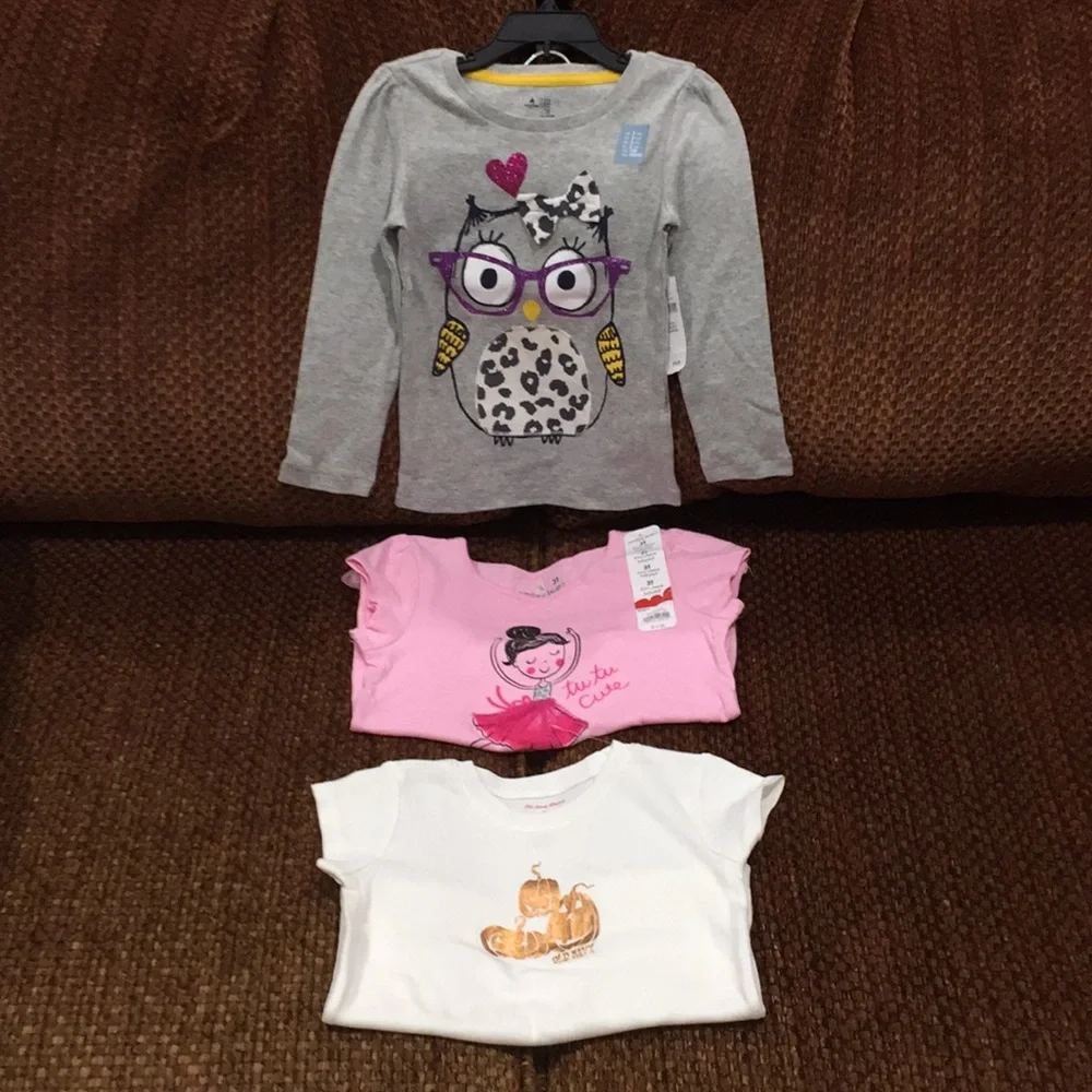 💗 GAP 💗 COLLECTION AND OTHER BRAND SUPER CUTE KIDS TOPS LOT .